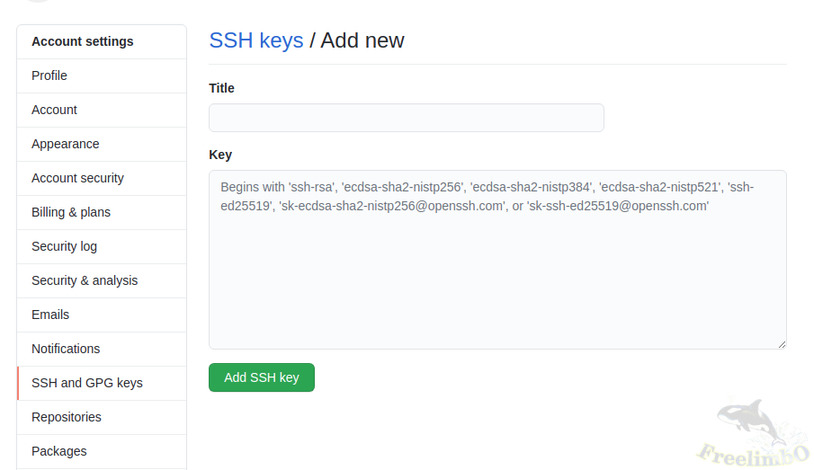Add ssh key